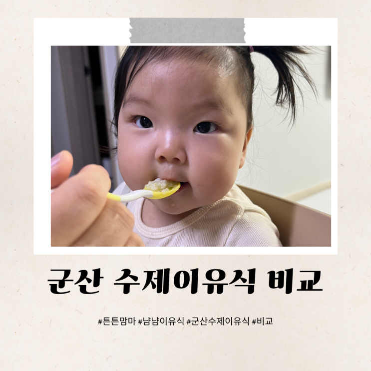 군산 냠냠이유식 튼튼맘마 비교