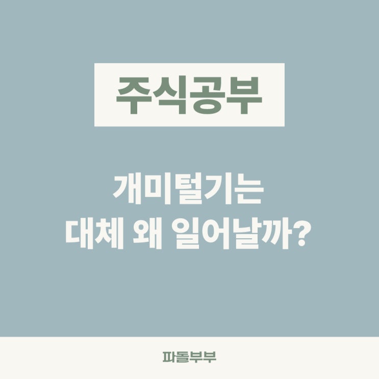  개미털기 하는 이유 뜻 패턴