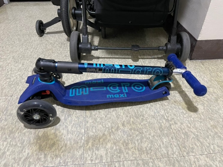  마이크로킥보드 맥시T 폴더블 디럭스 내돈내산 구매후기 키105cm 아이 주행영상