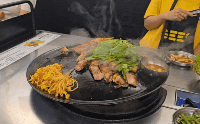  [안양 안양역 맛집] 동두천솥뚜껑삼겹살 안양일번가점/ 미나리 숙성 통삼겹+통목살 반반, 마무리 볶음밥 추천