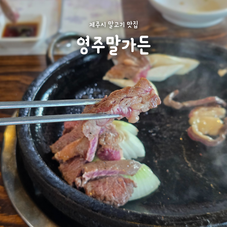  말고기 코스로 즐길 수 있는 제주공항근처맛집 영주말가든