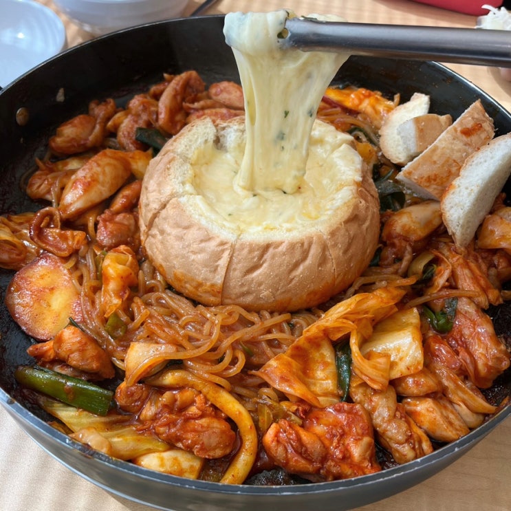  송도닭갈비 맛집 박가부대 빠네퐁듀닭갈비 치즈 대박
