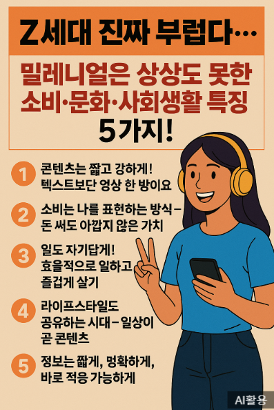 Z세대 진짜 부럽다 밀레니얼은 상상도 못한 소비 문화 사회생활 특징 5가지!