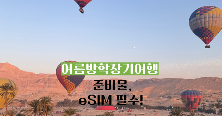  여름방학 장기여행 준비물, eSIM 필수! (올라플라이 5% 할인코드 포함)