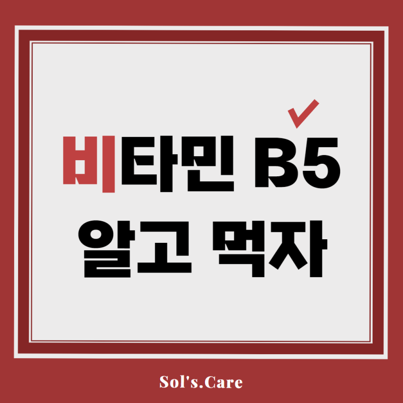 비타민 B5 효능과 결핍 증상 총정리｜스트레스 완화부터 에너지 대사까지
