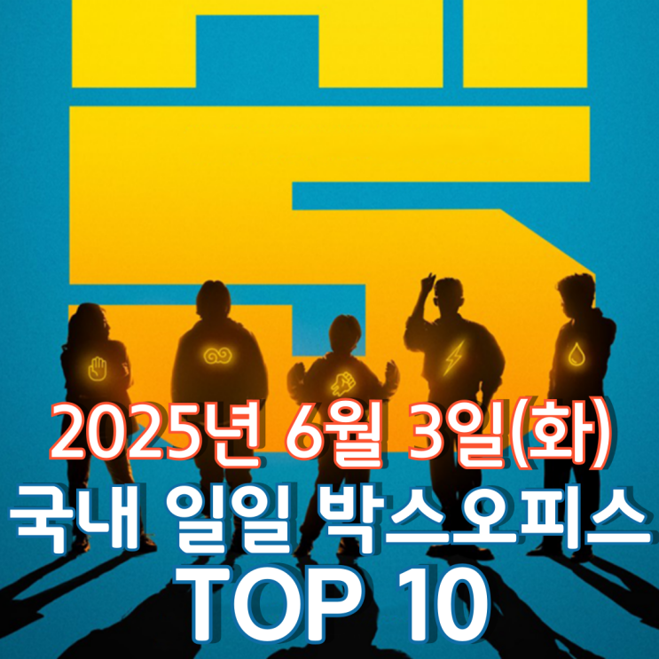  [국내 박스오피스] 일일 TOP 10 - 2025년 6월 3일(화)