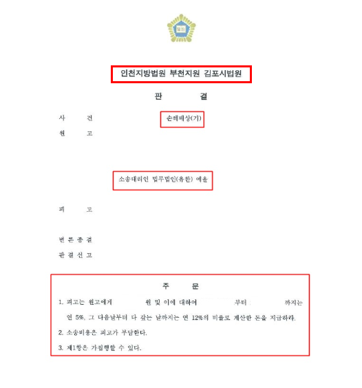 인천손해배상변호사 청구절차는
