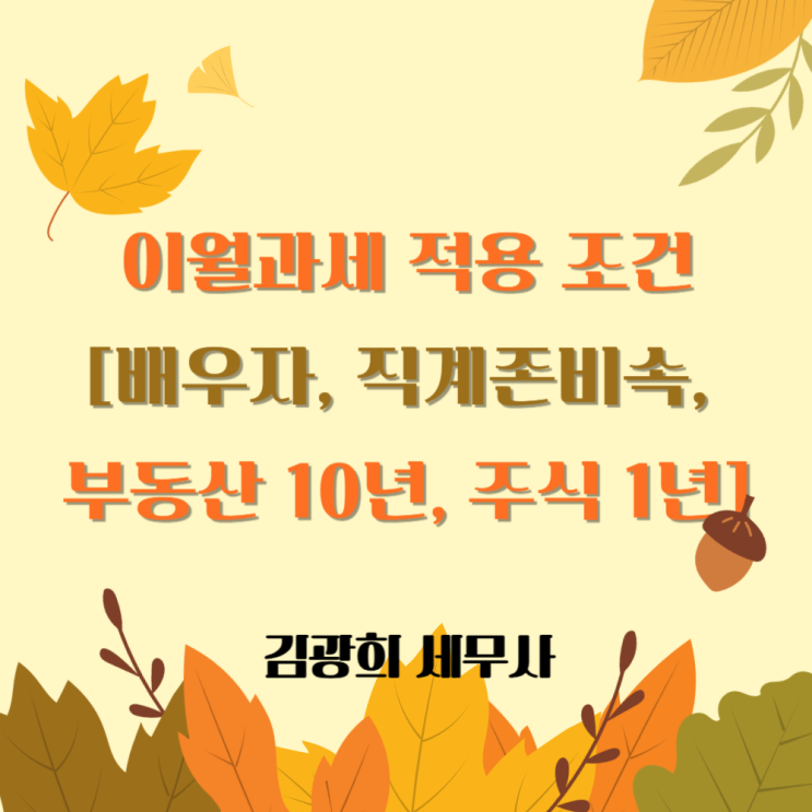  이월과세 적용 대상[배우자, 직계존비속, 부동산 10년, 주식 1년, 적용 배제]