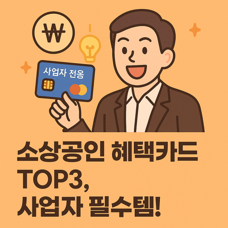  소상공인 카드혜택 TOP3 지금 확인하세요!