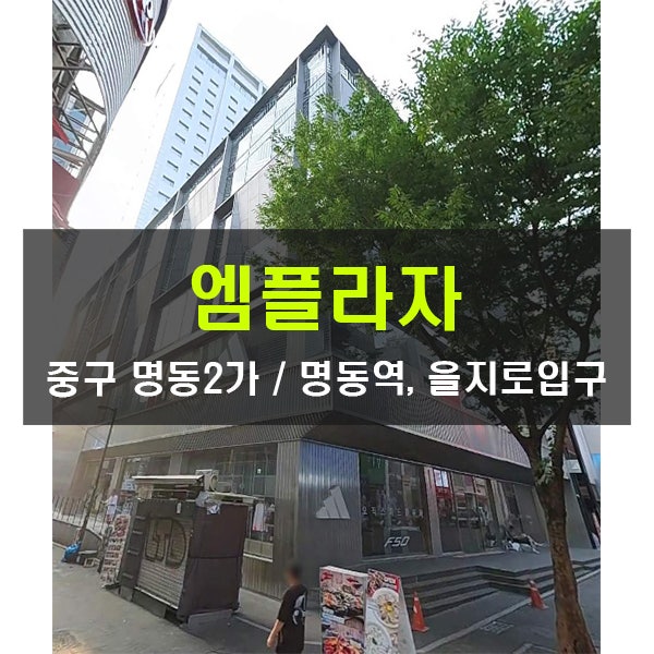  중개수수료무료 엠플라자 명동역 병의원 임대 을지로입구 대형상가