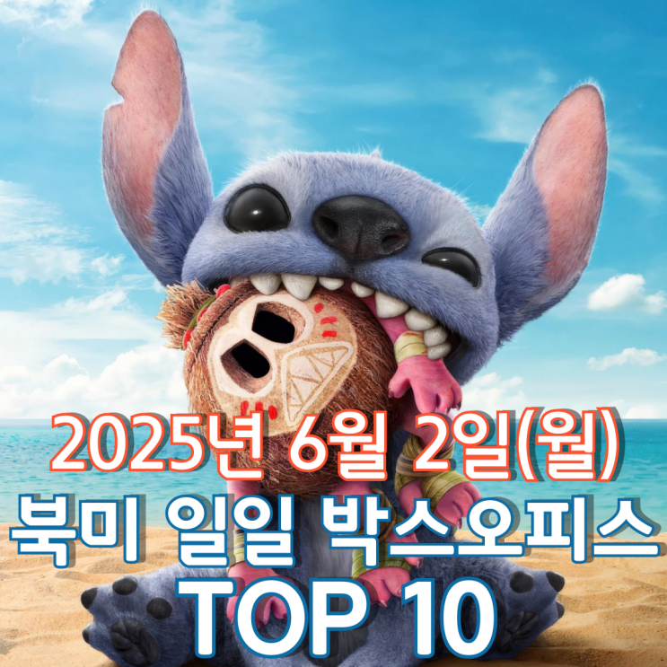  [북미 박스오피스] 일일 TOP 10 - 2025년 6월 2일(월)