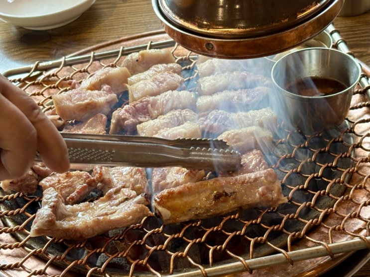  장한평역 고기 맛집 추천 제주 흑돼지 참숯 직화구이 진미육가