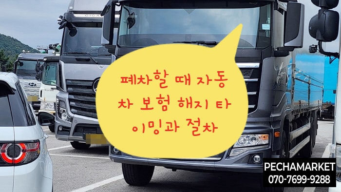  폐차할 때 자동차 보험 해지 타이밍과 절차