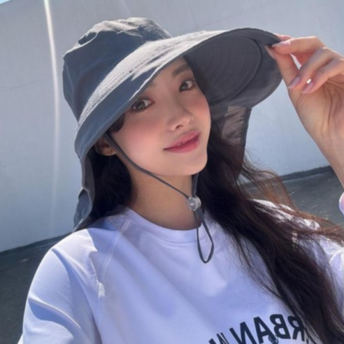  로히코 자외선차단 햇빛가리개 물놀이 버킷햇 플랩캡 여름 여자 모자