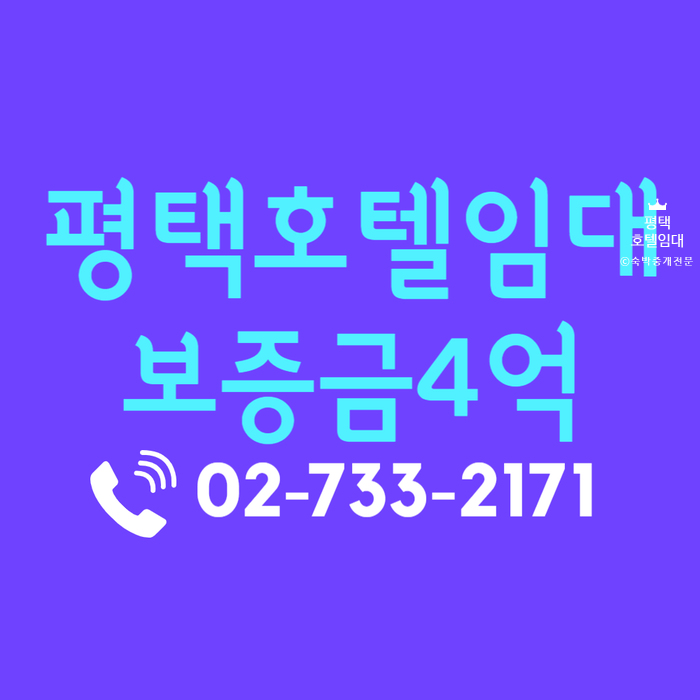  보증금4억 경기도 평택 모텔 호텔 임대