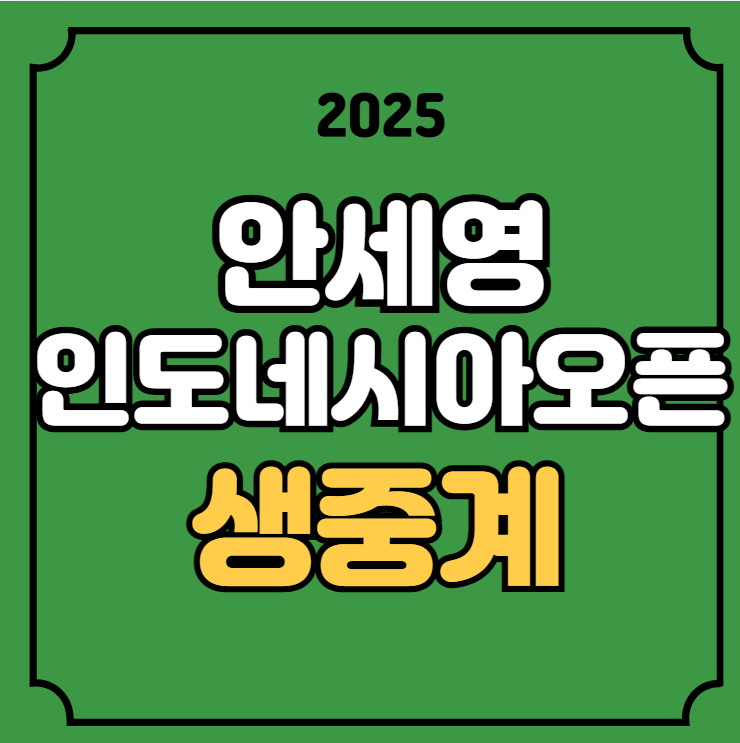 <b>안세영 인도네시아 오픈</b>... 김가은 안세영 BWF 실시간 라이브... 