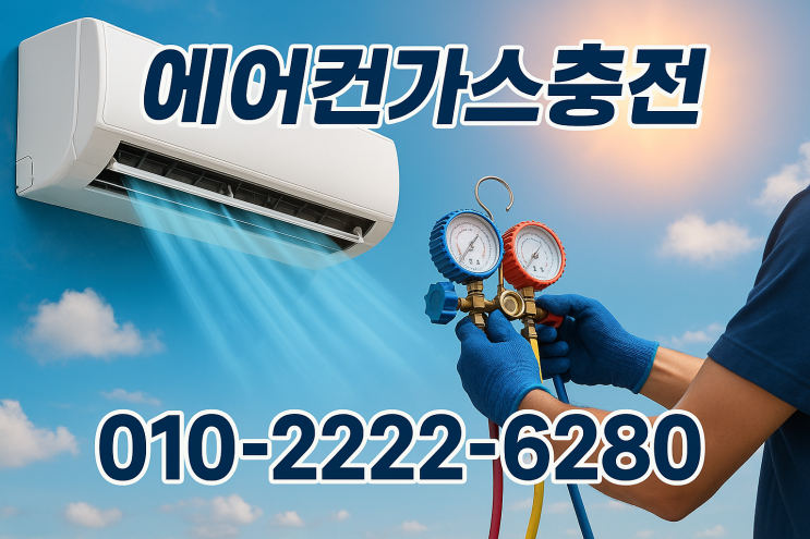  성남에어컨가스충전 냉매보충 정확하고 신속하게