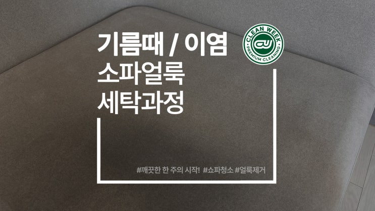  삼송 라피아노 테라비아타 모듈 소파 기름때 및 이염 제거 세탁 과정
