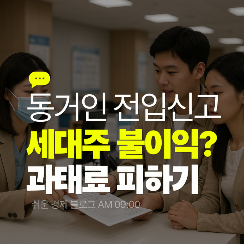 동거인 전입신고, 세대주 불이익과 필요 서류 정리