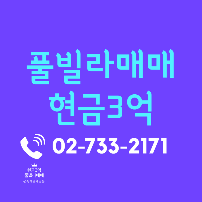  현금3억 인천 풀빌라 펜션 매매