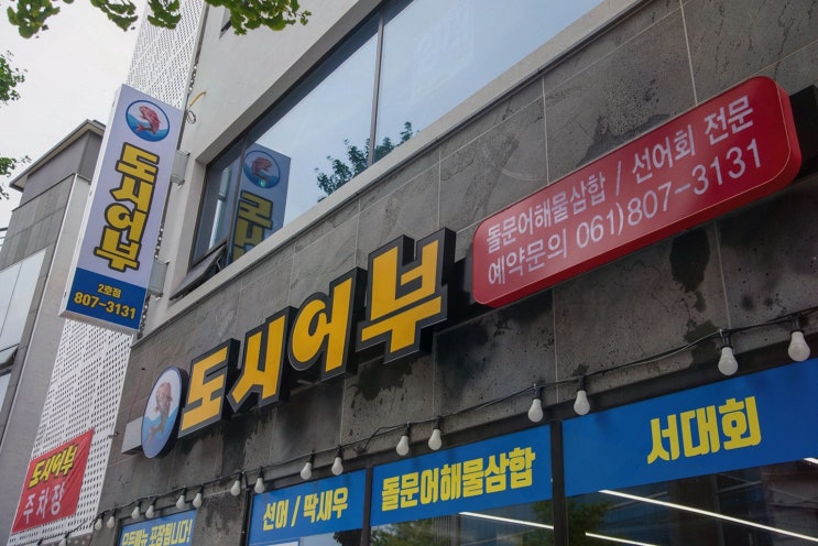  여수 이순신광장 선어회 맛집, 도시어부 돌문어삼합에서의 행복한 식사