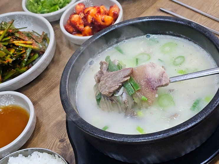  중곡역 맛집 소문난순대국 중곡제일시장 한우 도가니탕