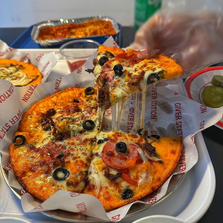  태화강국가정원맛집 근처 피자 기버스테이션 피자 후기