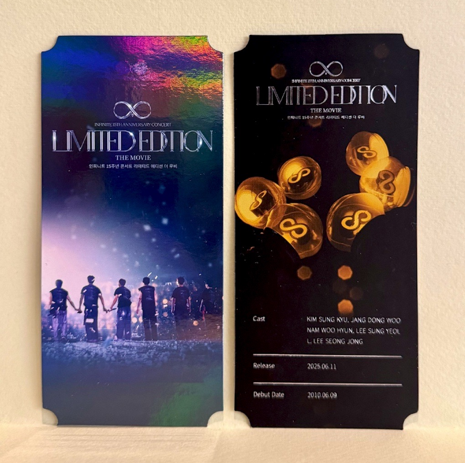 인피니트, 데뷔 15주년 콘서트 영화 기념 스페셜 티켓 한정 출시
