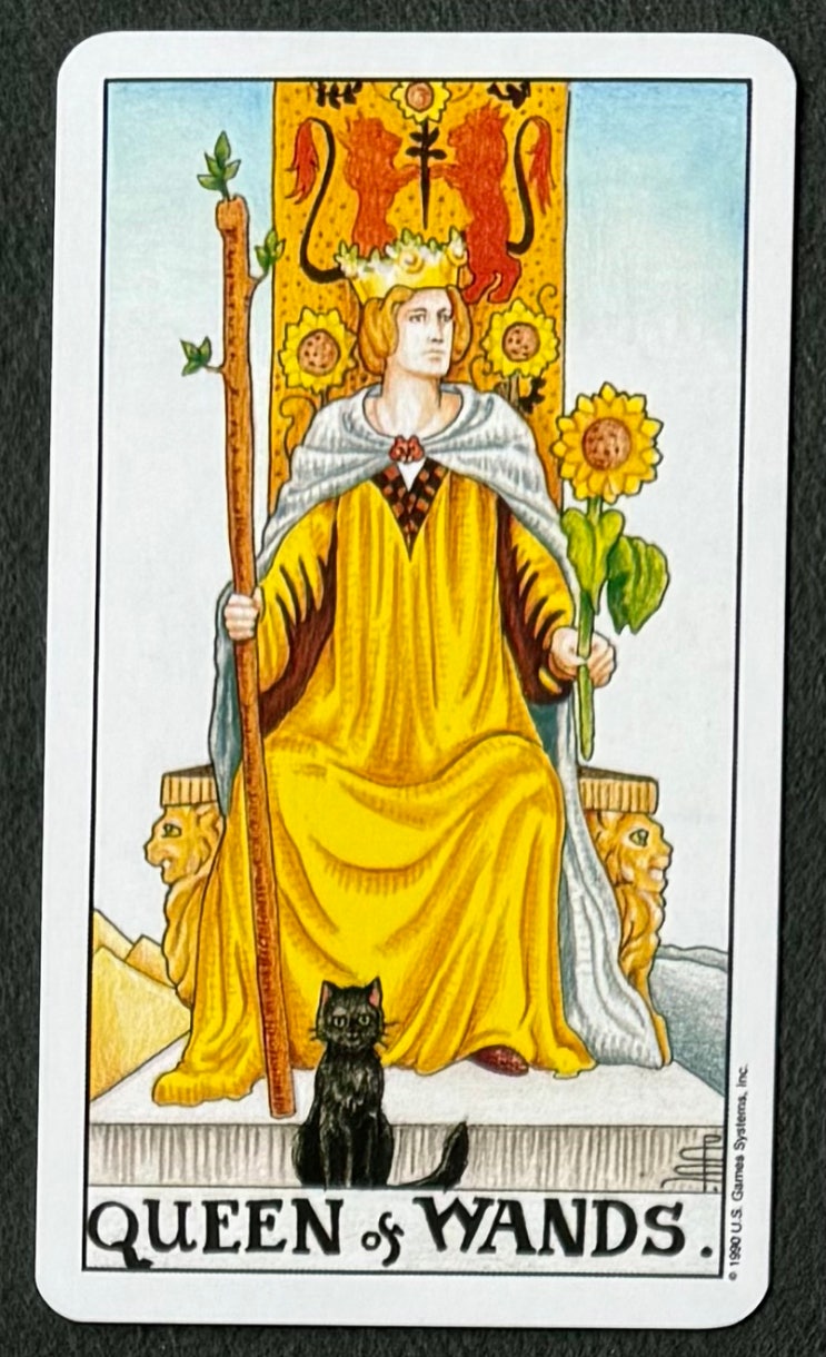 타로 카드 78장, 3rd 궁정 카드. 지팡이의 여왕( QUEEN OF WANDS )