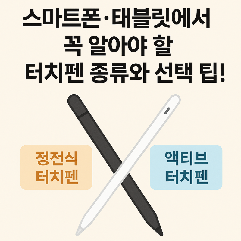 스마트폰·태블릿에서 꼭 알아야 할 [터치펜] 종류와 선택 팁!