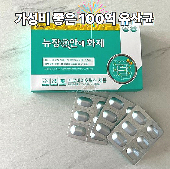  유유제약 뉴장안에화제 여름에도 걱정없는 유산균 100억 섭취후기