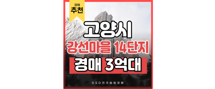 일산아파트 경매 주엽동 강선마을 14단지 입찰 분석 일산아파트 경매 주엽동 강선마을 14단지 입찰 분석
