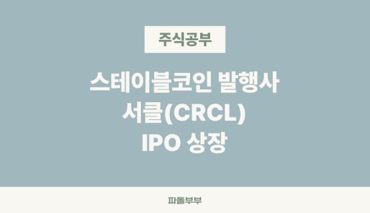  스테이블코인 서클(CRCL) IPO 상장