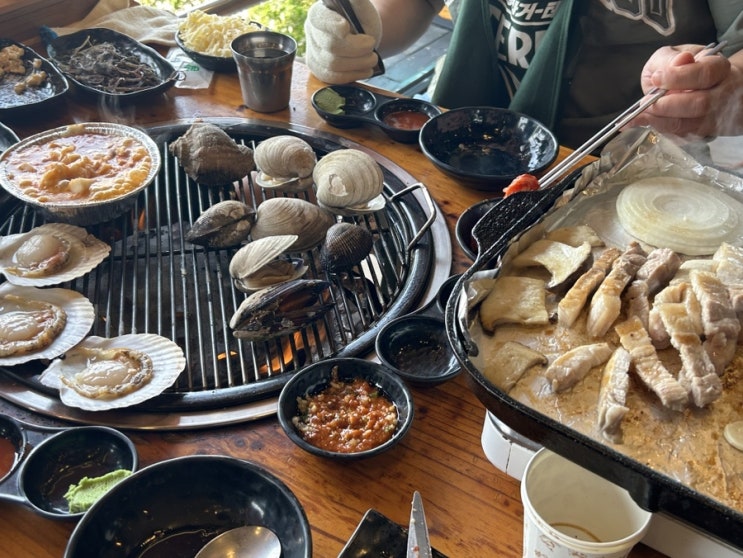  을왕리 맛집 한양회조개구이 조개구이, 삼겹살을 한번에!