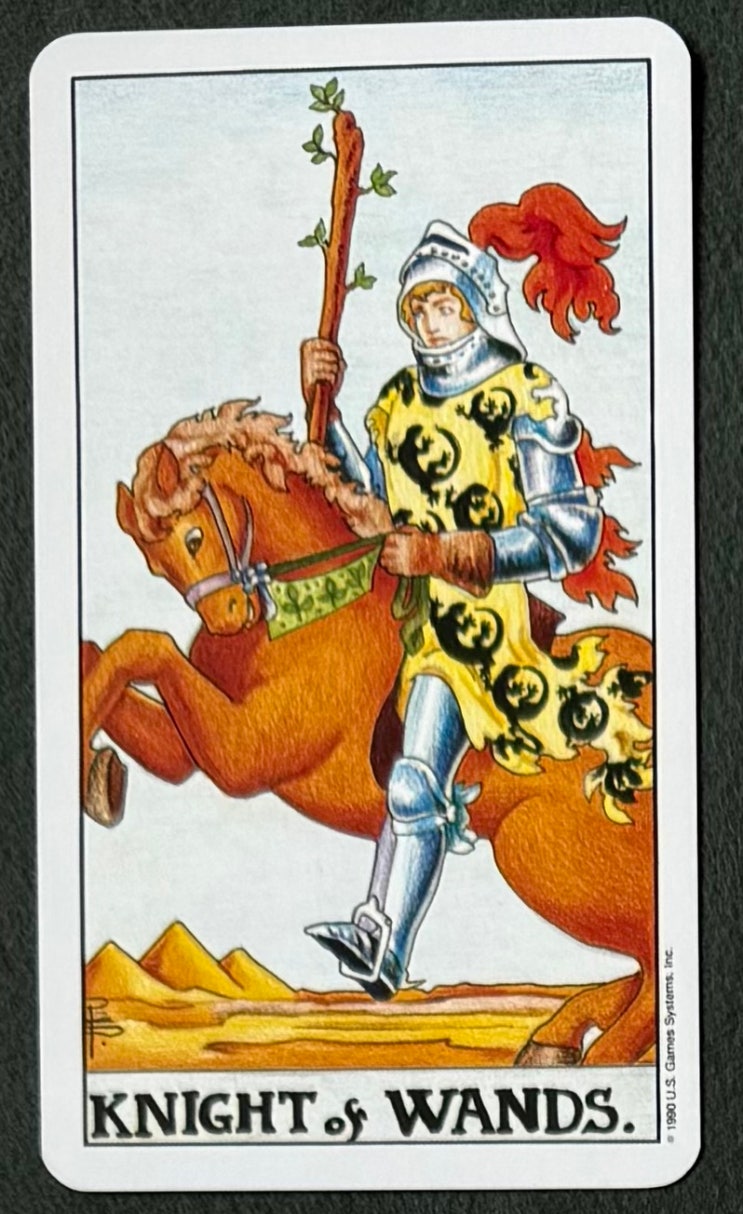 타로 카드 78장, 2nd 궁정 카드. 지팡이의 기사( KNIGHT OF WANDS )