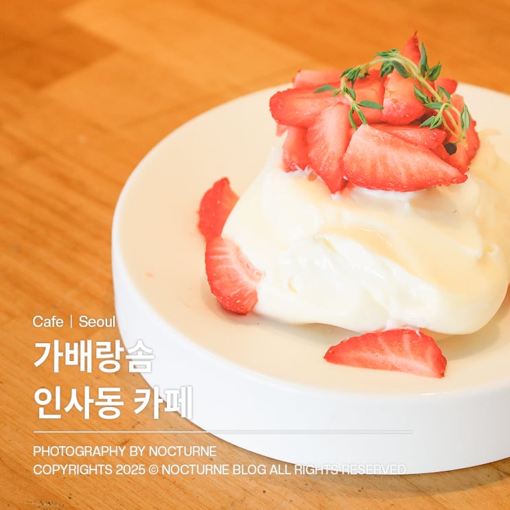  종로 카페｜가배랑솜 인사동 카페 디저트 빙수 맛집