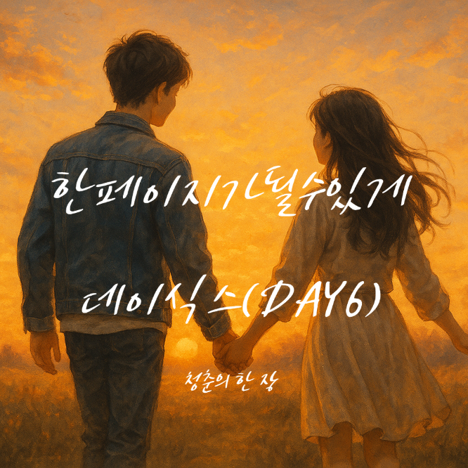  데이식스 한 페이지가 될 수 있게 – 너에게 전하고 싶은 사랑 노래