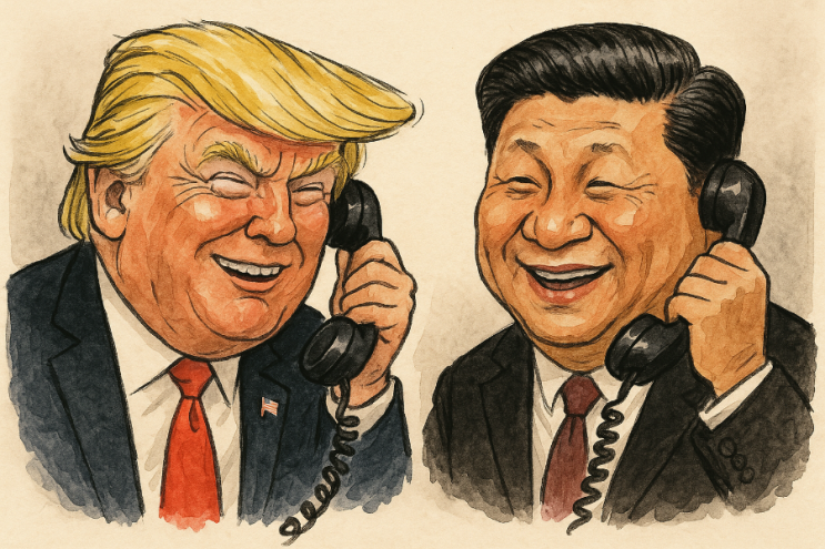 <b>트럼프</b>와 <b>시진핑</b> 전화 <b>통화</b>에도 실업지표로 강보합 수준인... 