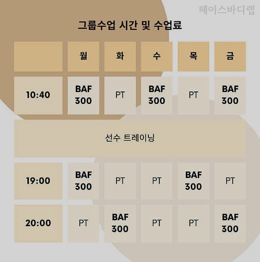 헤이스 바디 랩 사진 1
