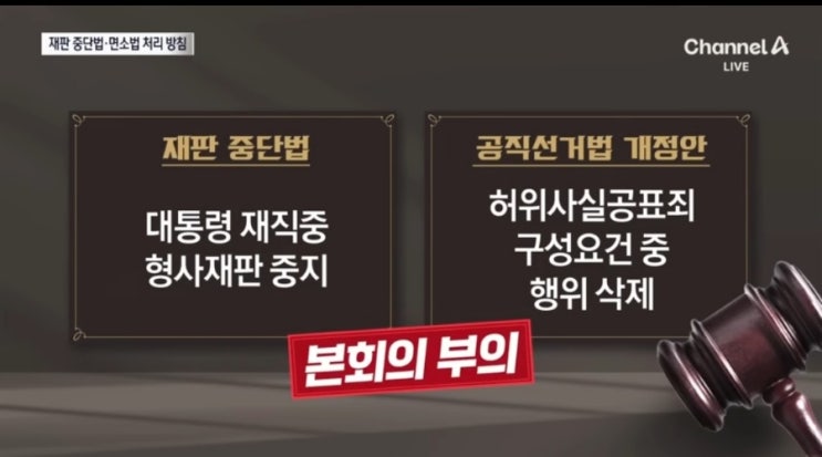 <b>대통령 재판 중단</b>법 & 공직선거법 개정, 각 용어의 뜻은?... 