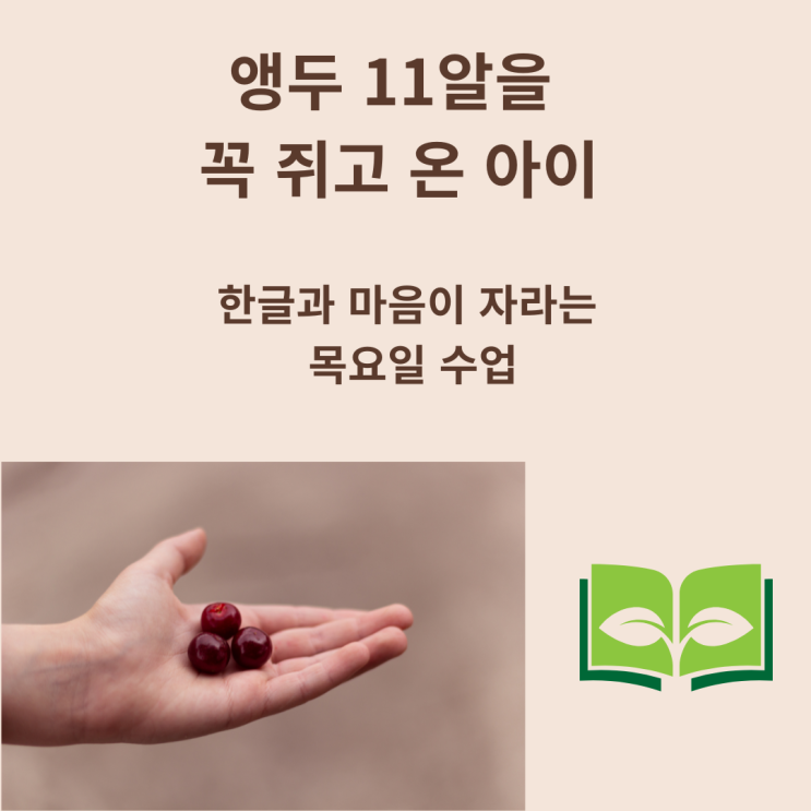  [새싹2] 앵두 11알을 들고 온 꼬마제자, 한글과 마음이 자라는 목요일 수업