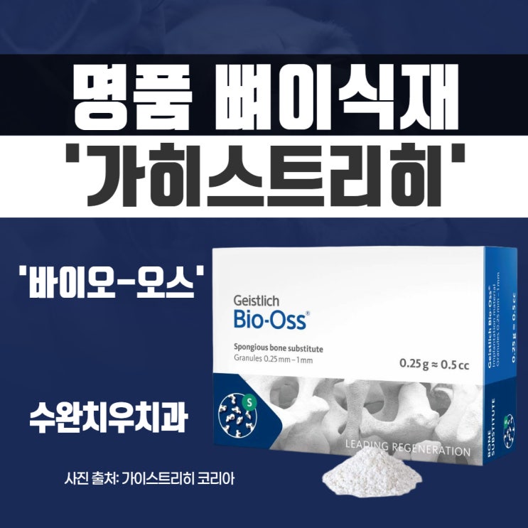  수완 치우치과의 선택, 명품 뼈이식재 '가이스트리히'