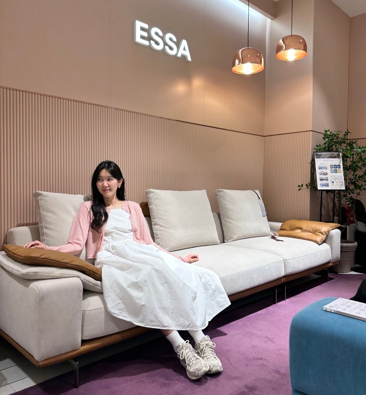  4인용 가죽 패브릭소파 목동현대백화점 에싸 방문 후기