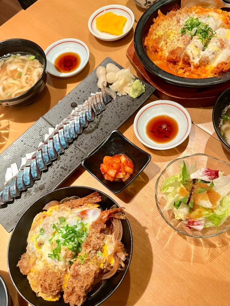  여의도역이자카야 데이트 소개팅 회식장소 추천 이태원천상서여의도점 고등어회·에비동·김치돈까스나베 후기