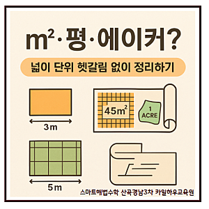 ㎡? 평? 에이커?넓이 단위 정리!