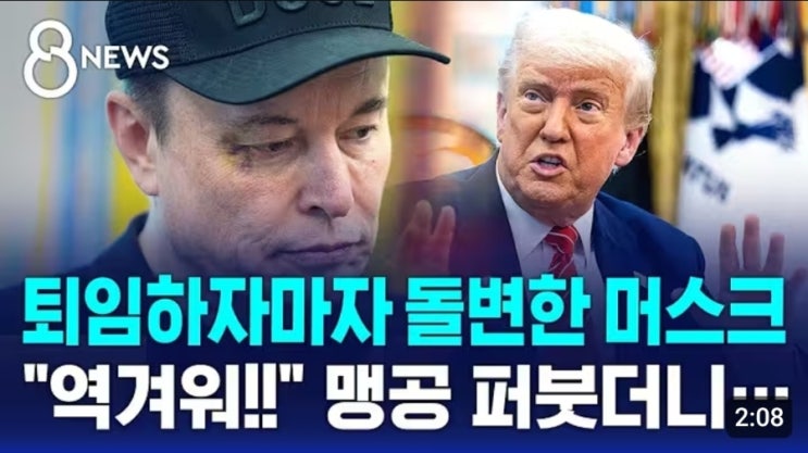 [테슬라] <b>머스크</b>와 <b>트럼프</b>의 감정싸움이 만든 테슬라 폭락 중
