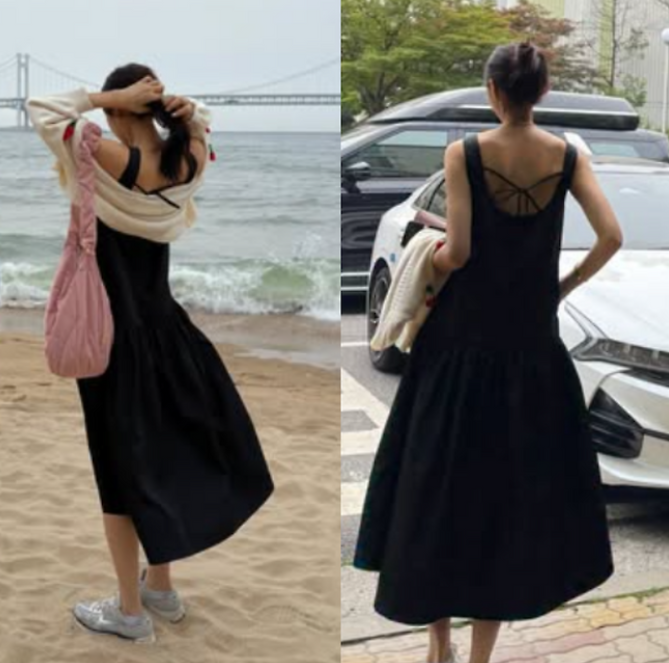  아들만 다섯인데 연예인 남편보다 더 연예인같다는  아내의 원피스룩