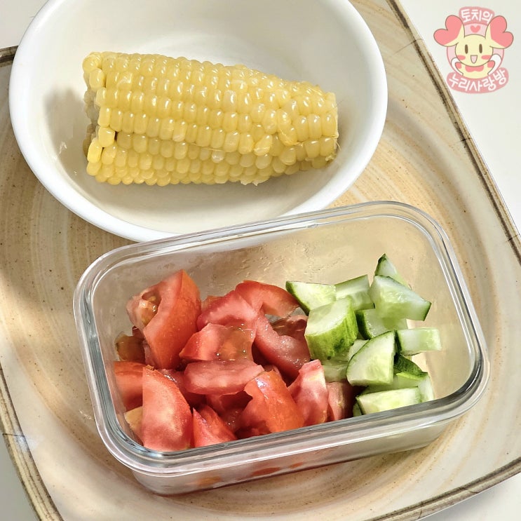  부추전 재도전 및 옥수수가 너무 맛있는 주간일기 시장 장보기