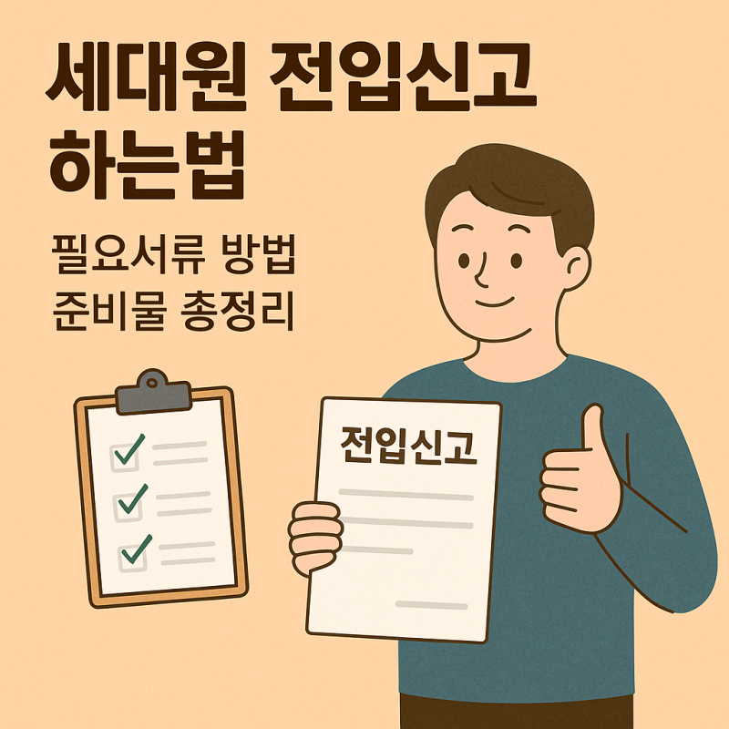 세대원 전입신고 하는법(필요서류, 방법, 준비물 총정리)