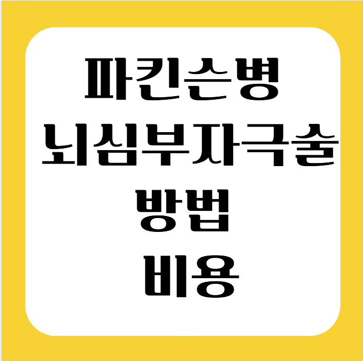 파킨슨병 뇌심부자극술 방법 비용